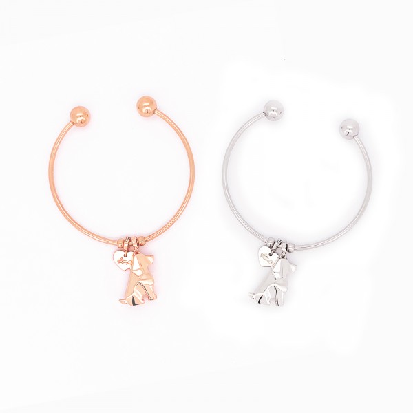 AB04 Origami-Doggy Bangle