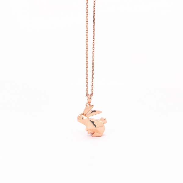 AN01 Origami-Rabbit Necklace