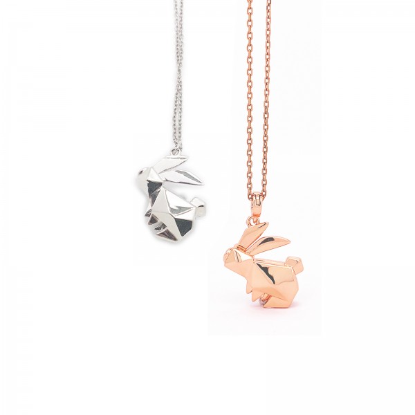 AN01 Origami-Rabbit Necklace