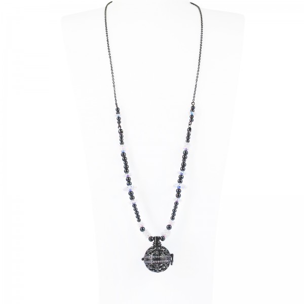 BLL002 Black Classic Long Neckalce