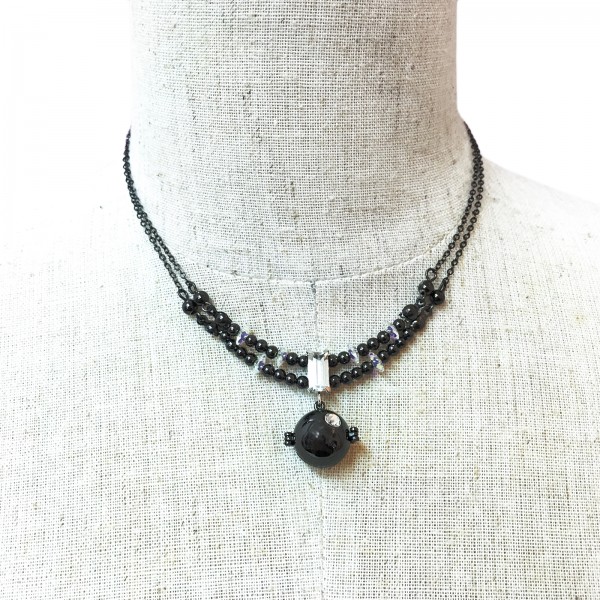 BLN007 Black Edgy Choker