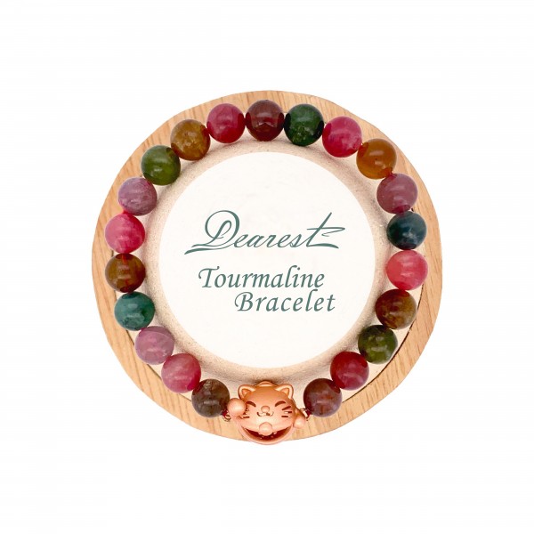 彩碧璽天然水晶香薰手鏈 Tourmaline Bracelet