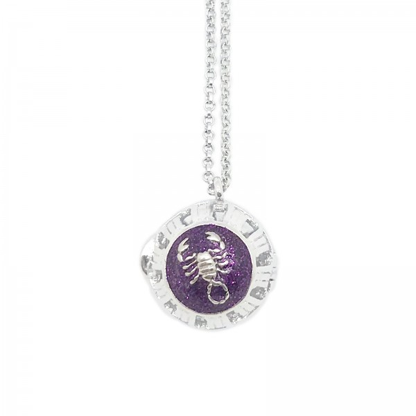 DN0011 Horoscope- Scorpio 925 Silver Necklace