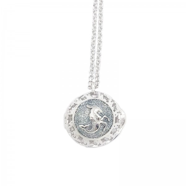 DN0013 Horoscope- Capricorn 925 Silver Necklace