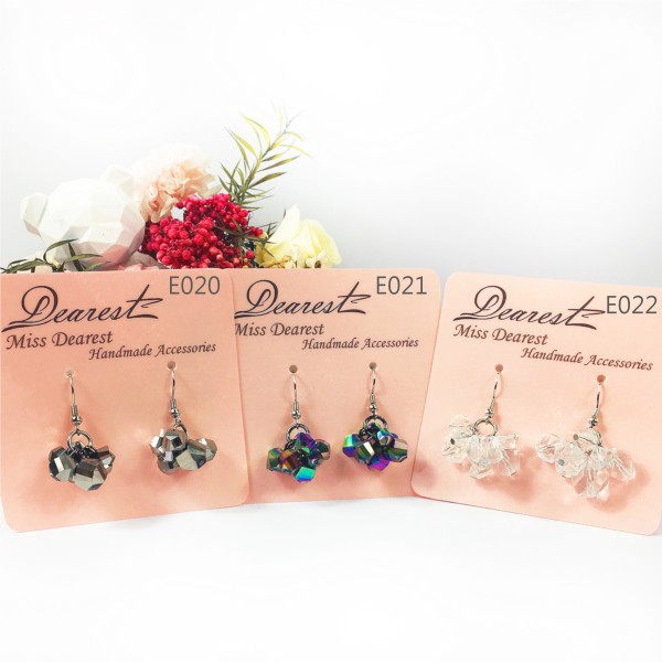 ME020-022 Polygon Crystals Earrings 多角水晶耳環