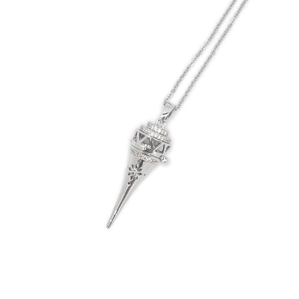 BN19-01 EPIC Silver Edgy Crystal Necklace