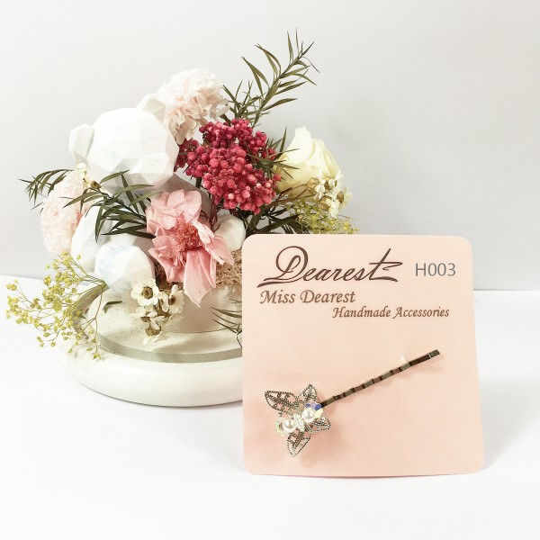 MH003 Crystal Butterfly Hairclip 水晶蝴蝶髮夾