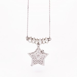 EL05 Classics-Edgy Crystal & Star Necklace