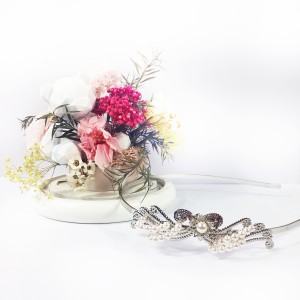 MH004 Crystal Pearl Headband銀色珍珠頭箍